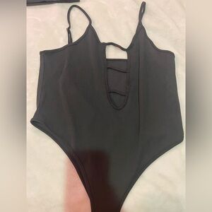 SHEIN Black Ribbed Top